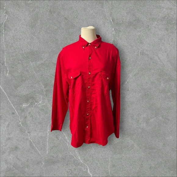 Red Button Up - Picture 6 of 7